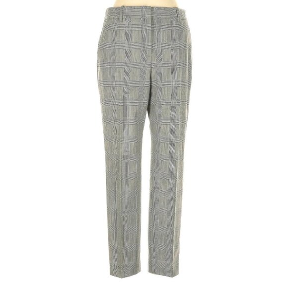 NWT Theory Treeca in Black New Tailor Glen Plaid Stretch Wool Tapered Pant 0 - Picture 1 of 10